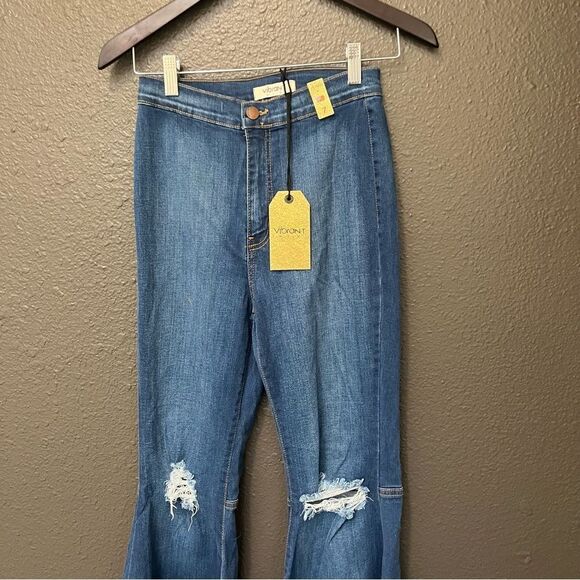 Vibrant M.i.U Bella Flare Jeans - Picture 6 of 13